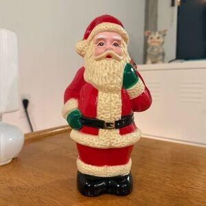 Vintage Santa Claus Plastic Blow Mold (garden stake) Used for Tabletop Decor